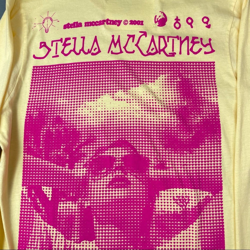 SOLD Taylor Swift x Stella McCartney NEW Yellow Graphic Long Sleeve Tee Small - Picture 4 of 6